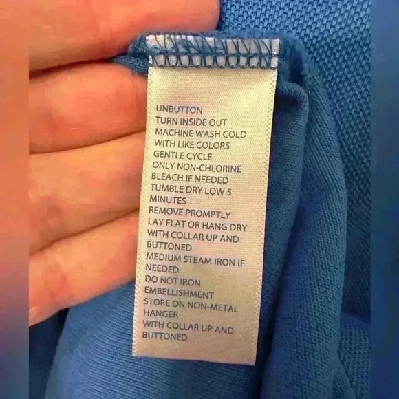 Southern Tide Skipjack Polo Shirt - Bright Blue - Cotton/Spandex Blend - Size XL - Picture 5 of 10